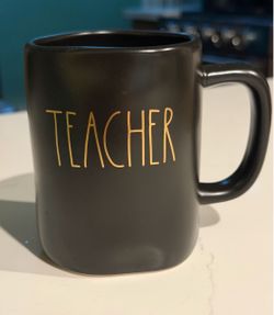 Rae Dunn Black Ceramic “TEACHER” Coffee Mug