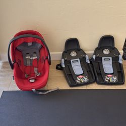 Silla de carro para bebe con 2 bases para el carro