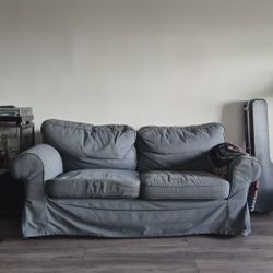 Cushiony Gray Sofa