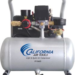 California Air Tools Light and Quiet 1-Gallons Portable 120 PSI Horizontal Quiet Air Compressor