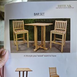 Hi Teak Bar set
