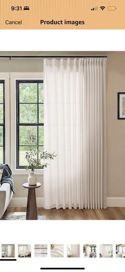 Linen Curtains 100 In Wide, 84 In Long - 2 Available