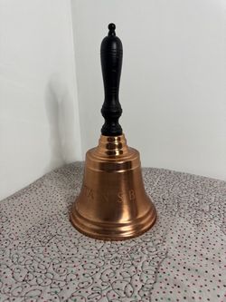 Captain’s Bell Brass Hand Bell with Black Wooden Handle
