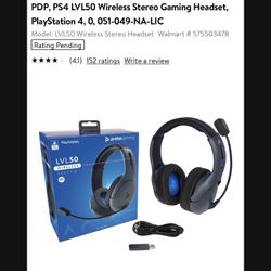 Lvl Ps4 Brand New Wireless Headset