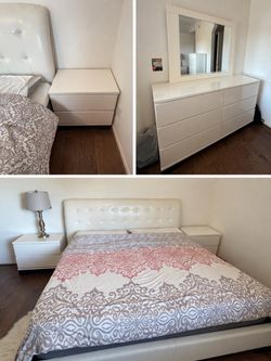 Glossy King size bedroom with mattress foam