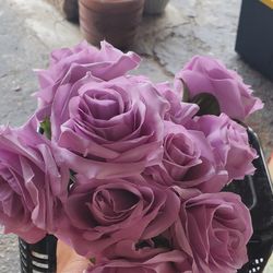 Lavender Garden Silk Roses