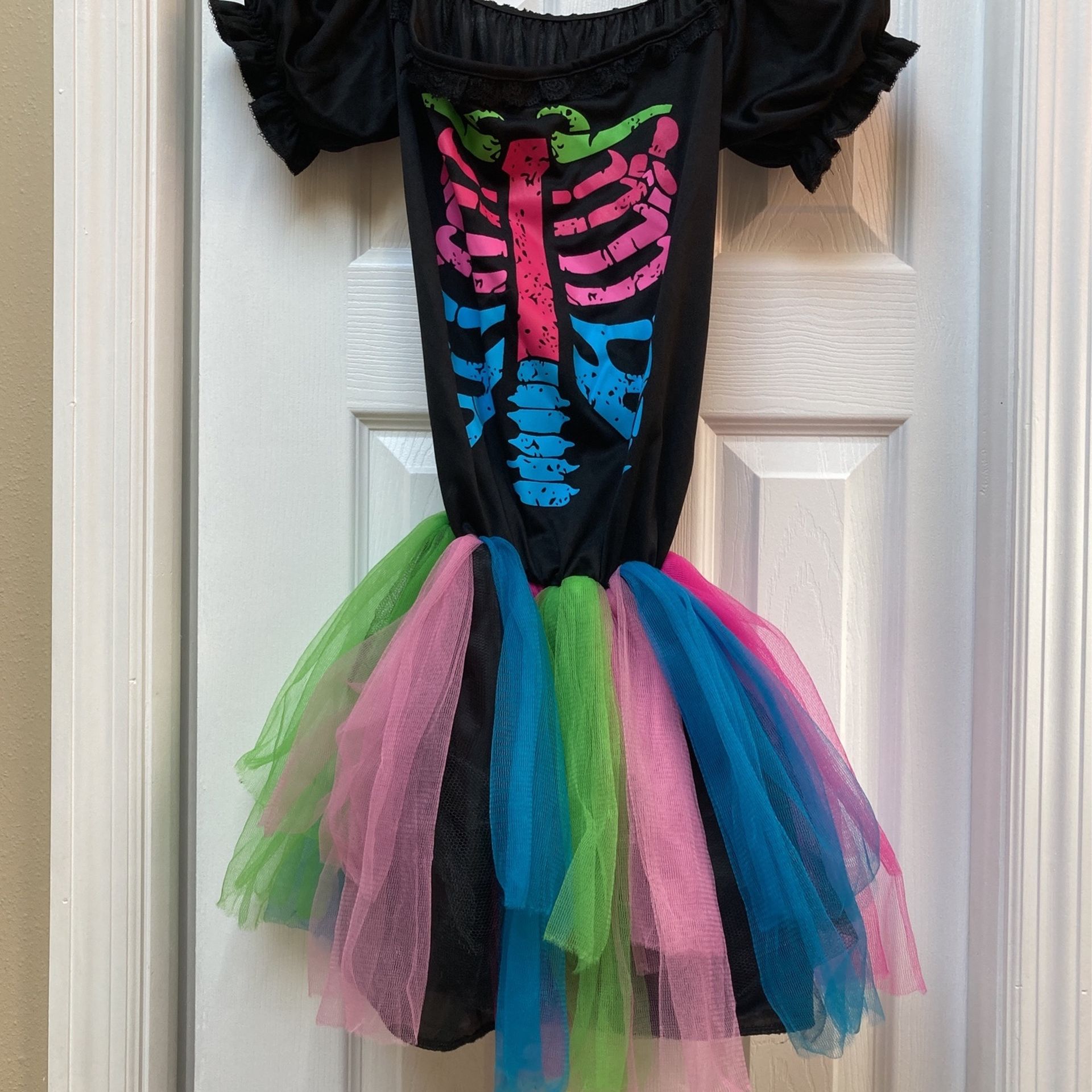 Skeleton Halloween Costume (girls Size 10/12)