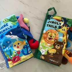 hahaland Baby Toys 0-6 Months Books Soft Crinkle Marine Animals, jungly tails