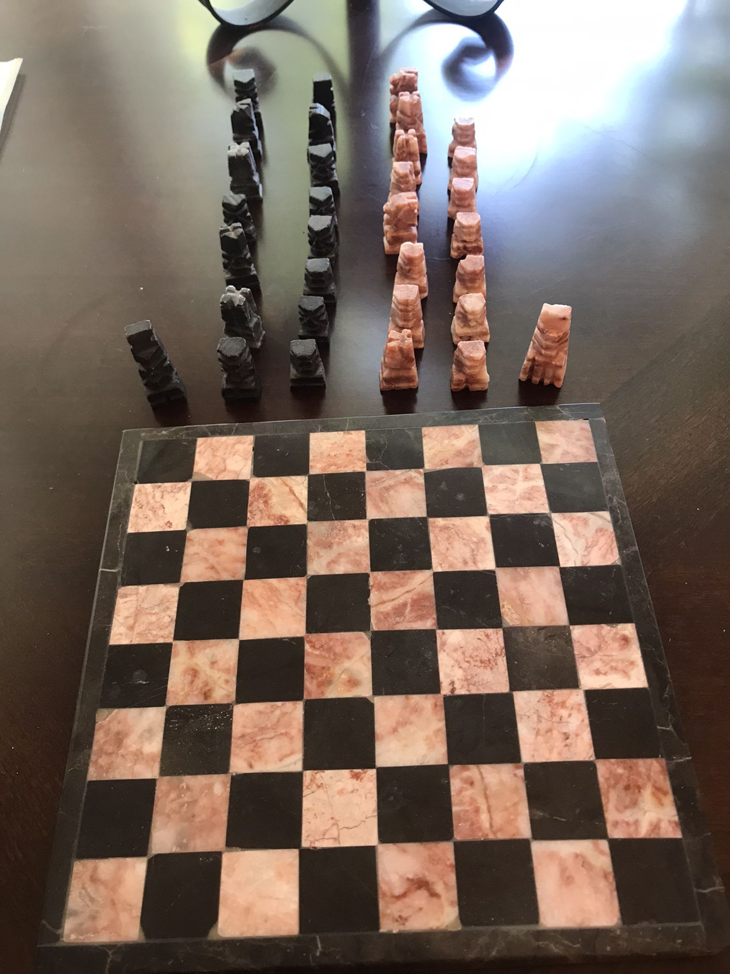 Tiny Granite Chess Set