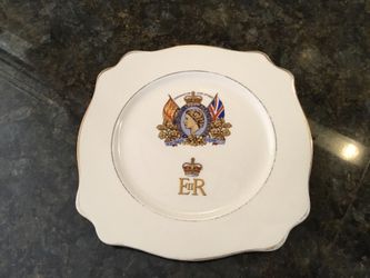H.M. Queen Elizabeth II - Coronation June 2nd 1953 Decorative Plate Approx 9” - Royal Staffordshire Pottery.     No Chips Or Cracks 