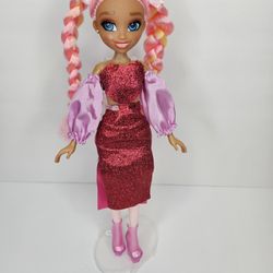 Hairmazing Fantasy Doll Red Sparkle Dress