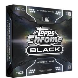2026 Topps Chrome Black Baseball Hobby Box 