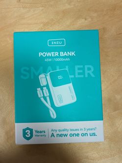 INIU Portable Charger, Ultra Mini 10000mAh 45W Fast Charging with Detachable Cable, Flight-Safe Travel USB C Power Bank External Phone Battery Pack