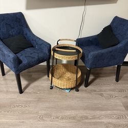 Two IKEA Chars With Table 