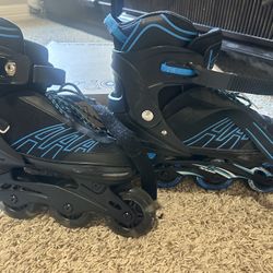 Blue rollerblades