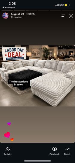 (Custom) Brand new super plush comfy sectional
