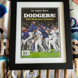 Framed Pic Of 2024 World Series Dodgers