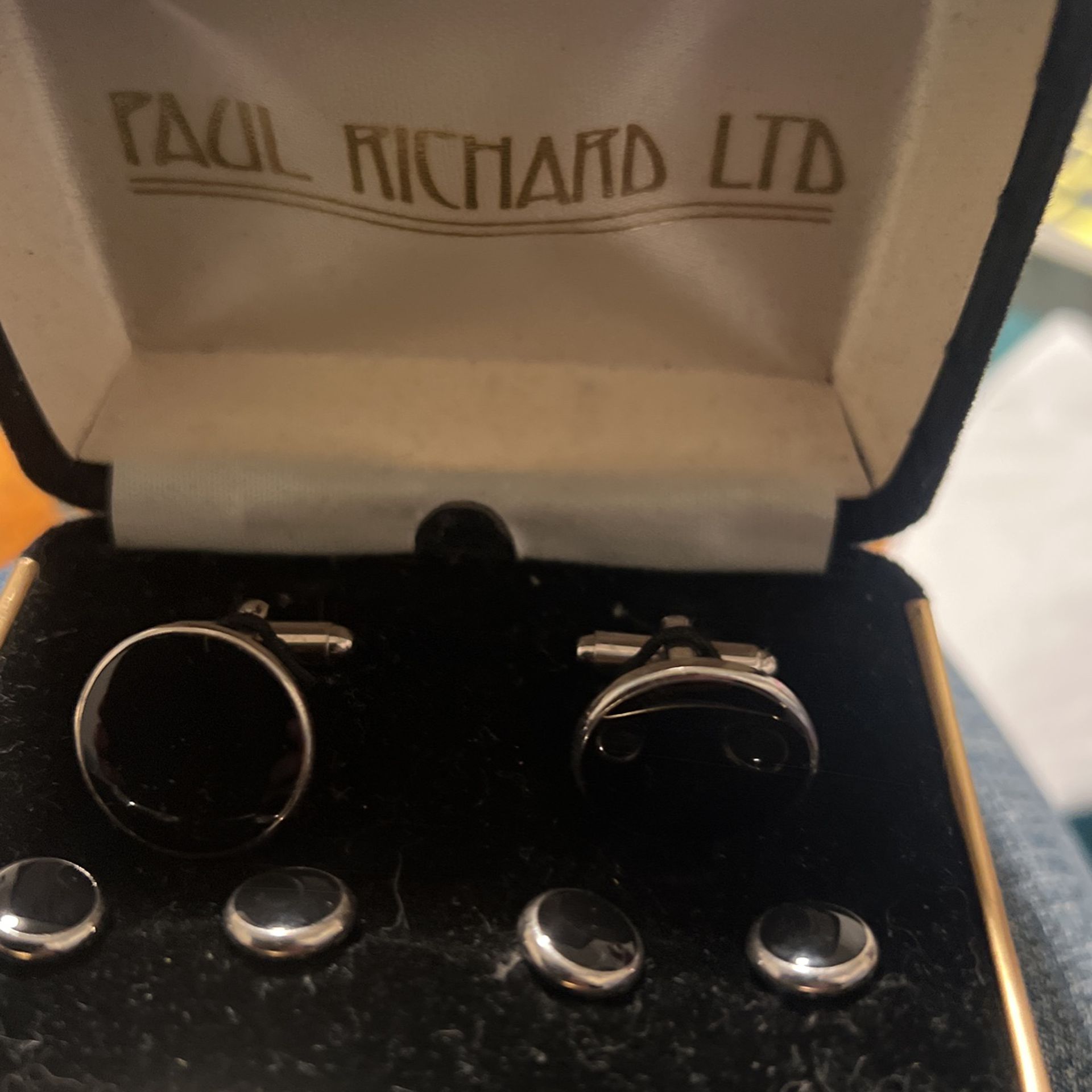 vintage tuxedo cuff links and studs 1970’s