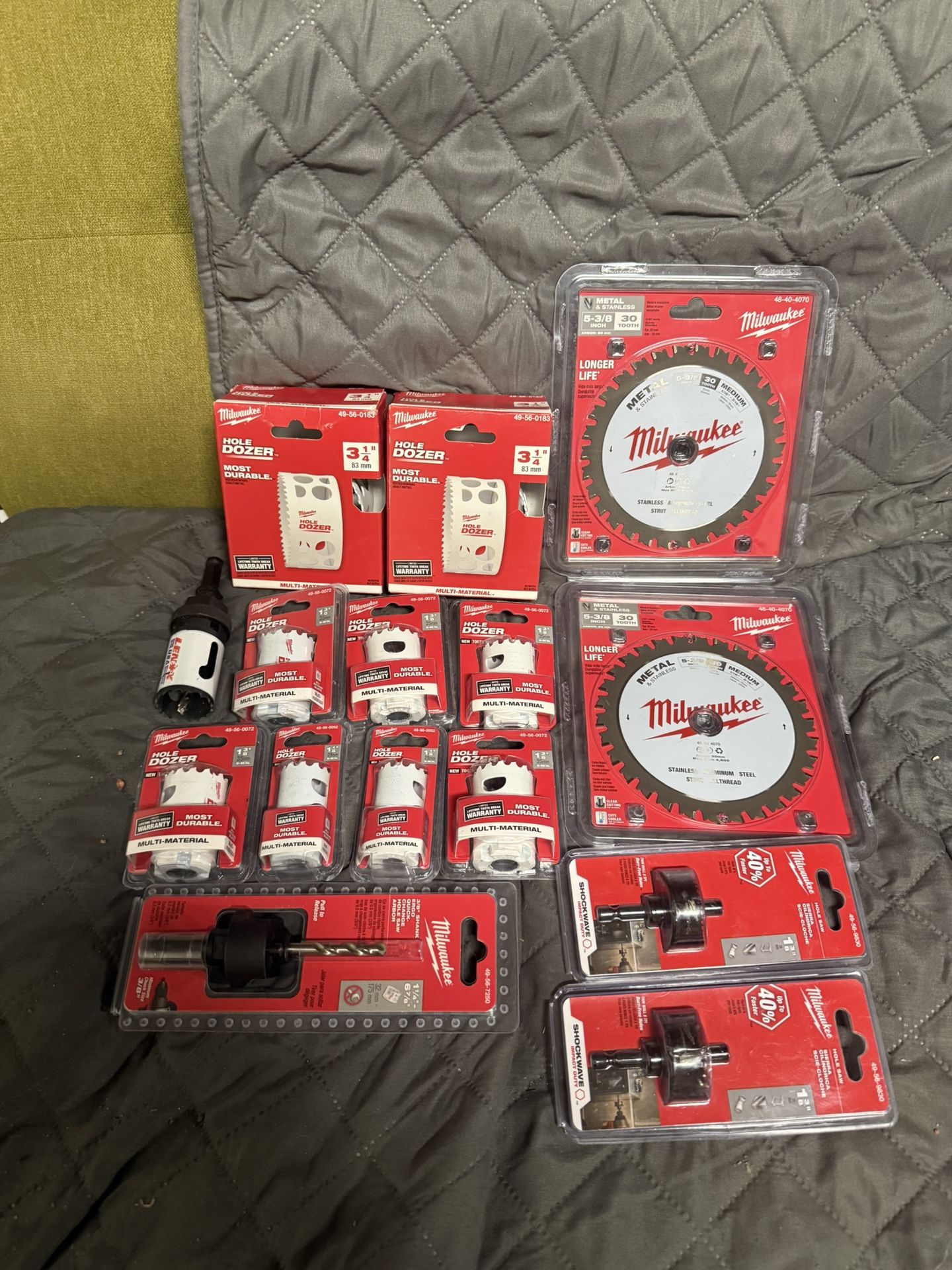 Milwuakee Hole Saws, Saw Blades, And More