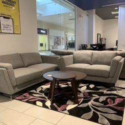 COMFY NEW  QUITO GRAY FABRIC SOFA AND LOVESEAT SET ON SALE ONLY $699. IN STOCK SAME DAY DELIVERY 🚚 FINANCING AVAILABLE 