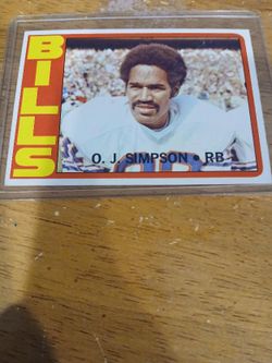 OJ Simpson 1972 Topps OJ Simpson card
