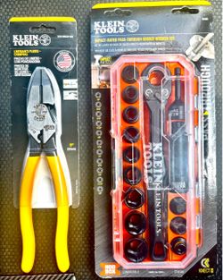 Klein Tools Lineman's Pliers and Socket Wrench Set