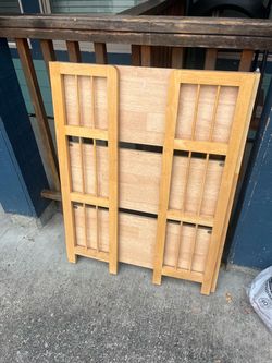 Solid oak folding shelf