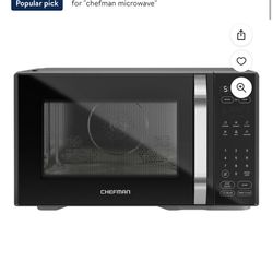 *brand new* Chefman Microcrisp 1 cu. ft. Countertop Microwave Oven + Crisper, 1800 Watts - Black,