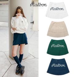 Cute Malbon Golf Tiered Pleated Skirt (4 Colors)