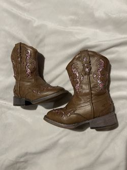 Gently Used Roper Little Girls' Glitter Gypsy Western Boots - Size 6