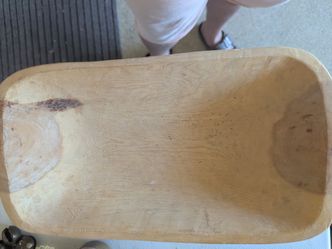 Wood low edge dish