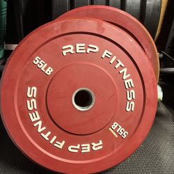 Red Rogue Bumper Plates