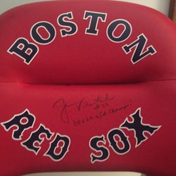 Jason varitek clubhouse chair signed with Steiner coa