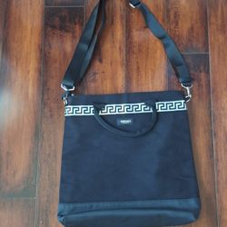 Versace Fragrances Men's Luxury Canvas Bag Black
