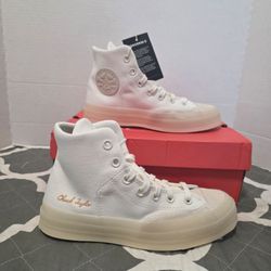 Converse Chuck 70 Marquis Hi Cream White Vintage Canvas Sneakers A03426C Wn's 7