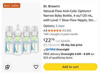 Dr. Brown's Natural Flow Anti-hhColic Options+ Narrow Baby Bottle