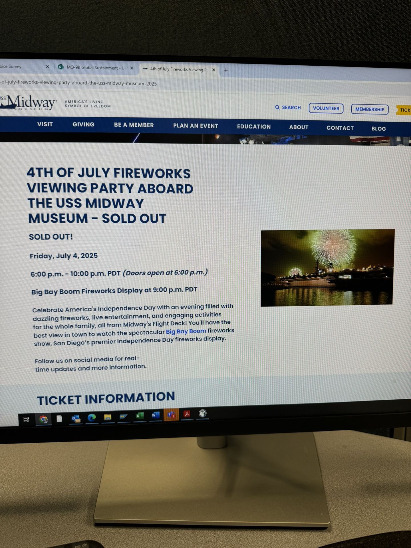 2 Tickets To Midway Fourth of July firework party