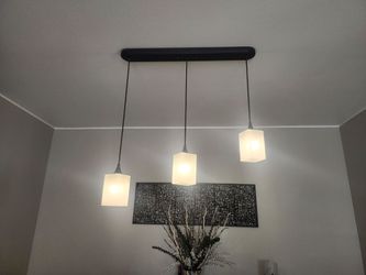 Bronze pendulum light fixture