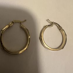 18k Real Gold Earrings 