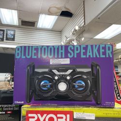 Proscan Portable RMS Bluetooth Rechargeable Speaker with FM Radio & LED Lights