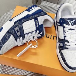 Lv Trainer Denim Blue