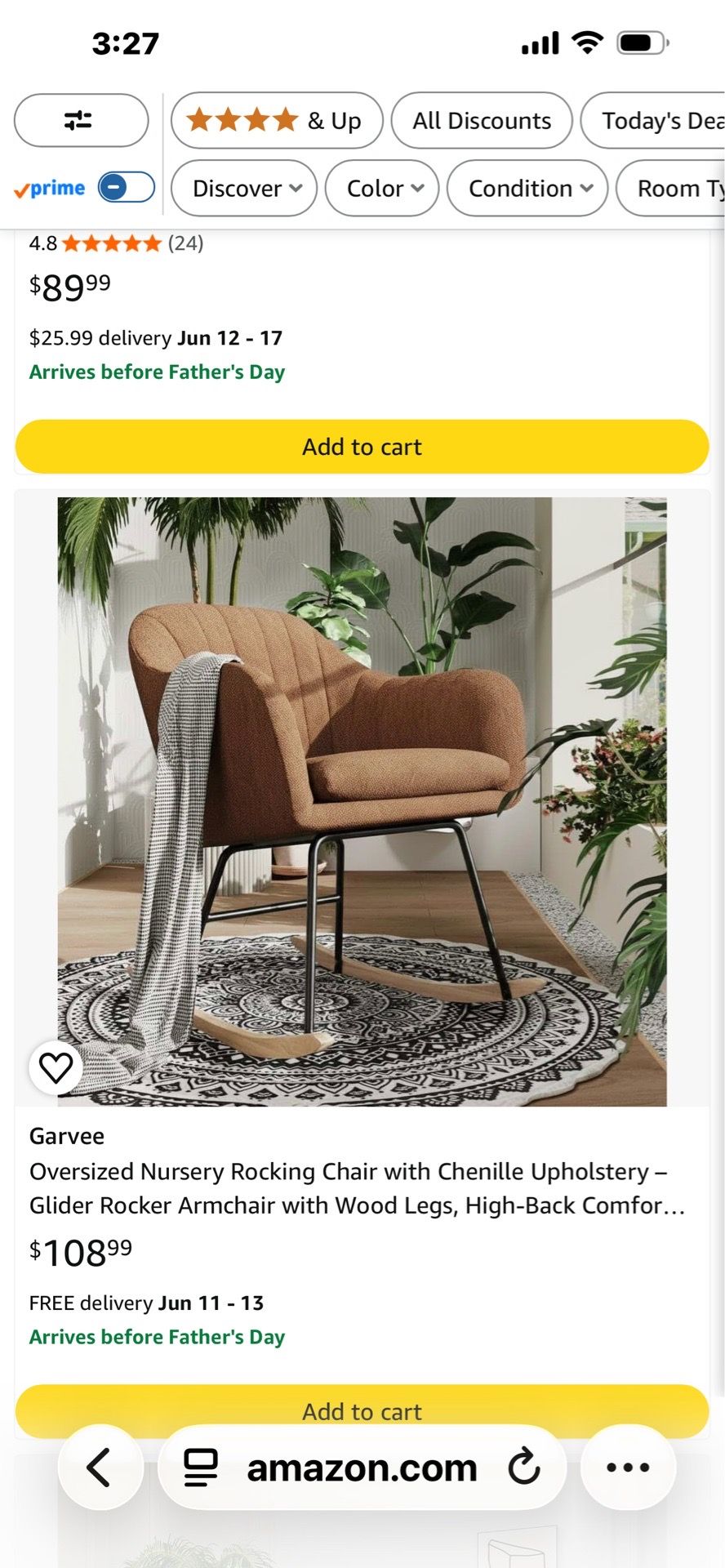NEW ASSEMBLED ROCKING CHAIR