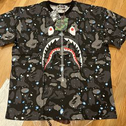 Bape Glow In The Dark Camo Shark T-Shirt NWT