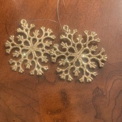 40 Gold Snowflakes Christmas Ornaments