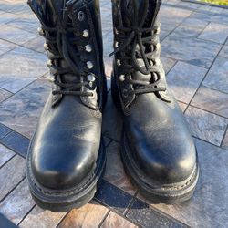 Harley Leather Motorcycle Boots