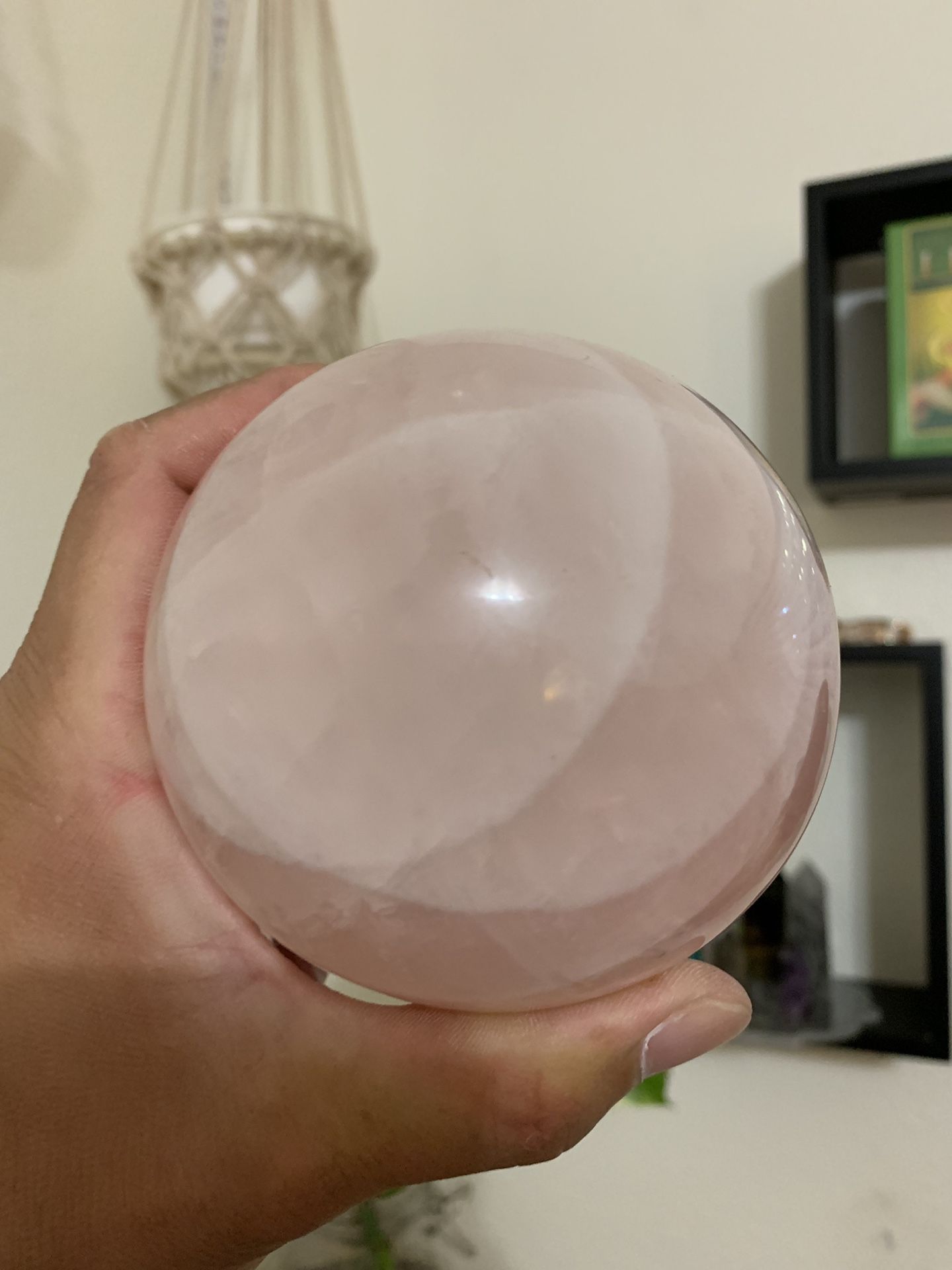 Rose Quartz Polished Sphere Healing Crystal
