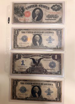 Old US Paper Currency (Horse Blanket Notes)