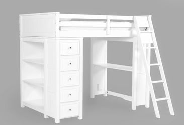 Living Spaces Luca Full Sleep & Study Loft Bed – Like New
