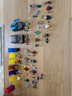 Roblox toys two car sets and multiple mini figure characters (slightly used)