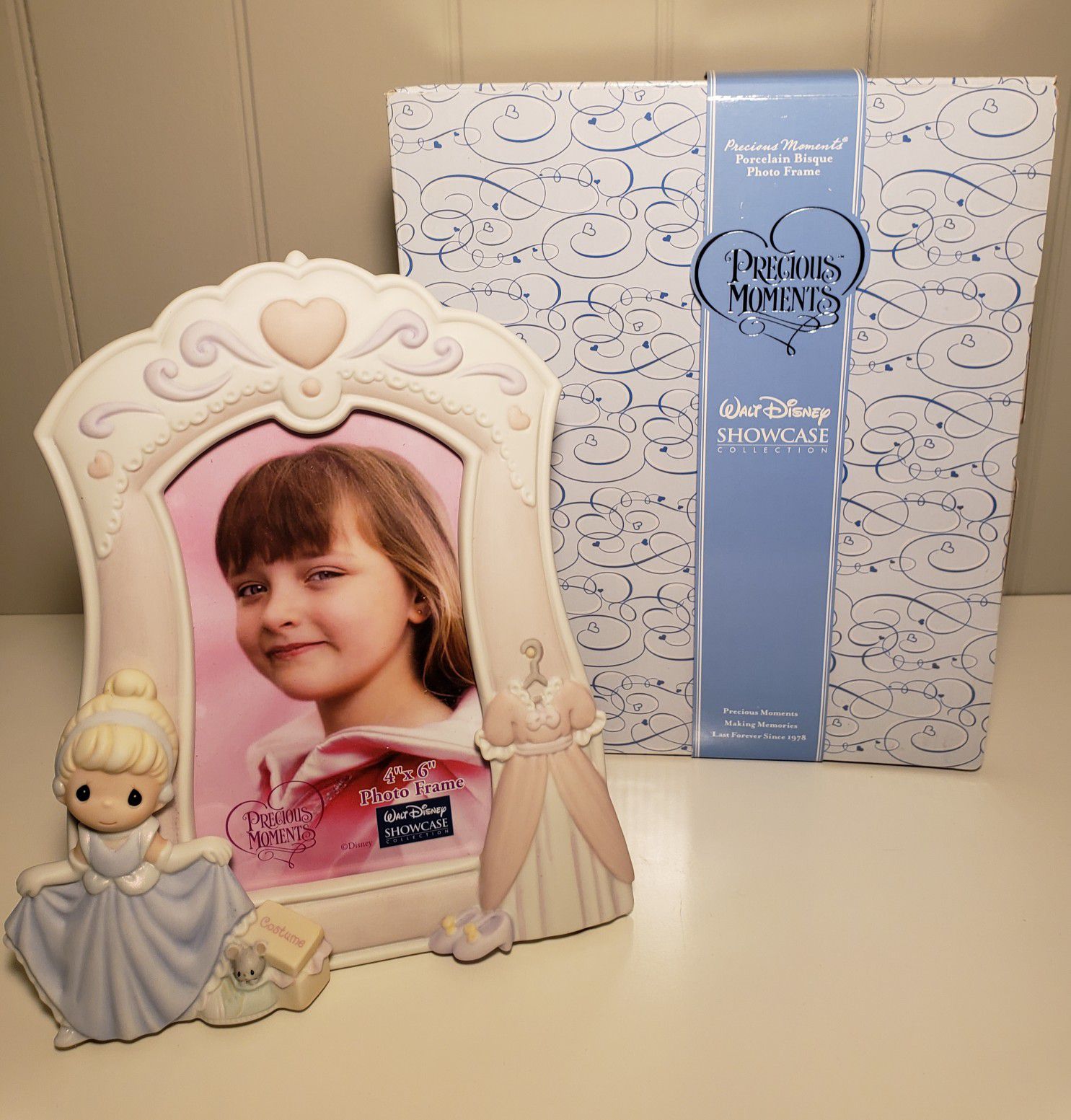 Cinderella Precious Moments 4" x 6" Photo Frame Disney In Box 644002